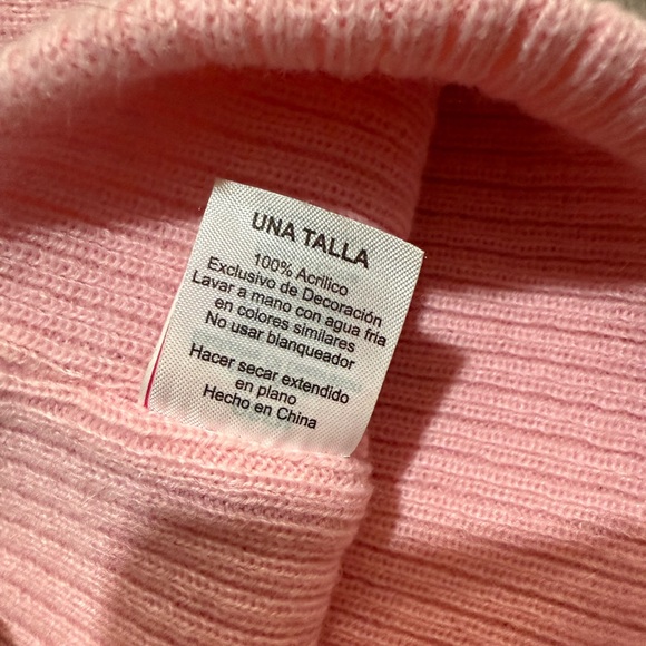 Disney Minnie Mouse Pink Pom Beanie Hat OSFM One Size Acrylic Winter NWT-Style - Picture 4 of 5